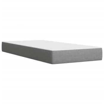 ARDEBO.de - Boxspringbett mit Matratze Hellgrau 100x200 cm Stoff