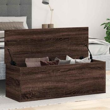 ARDEBO.de - Truhe Braun Eichen-Optik 102x35x35 cm Holzwerkstoff