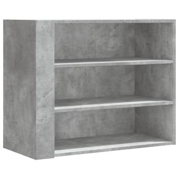 ARDEBO.de - Wandregal Betongrau 75x35x60 cm Holzwerkstoff