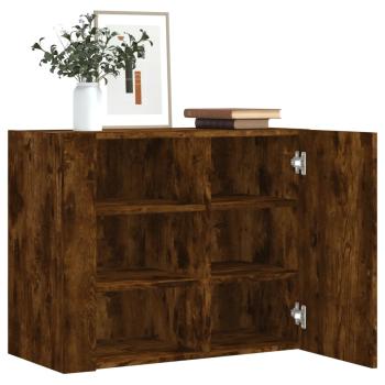 ARDEBO.de - Wandregal Räuchereiche 75x35x60 cm Holzwerkstoff