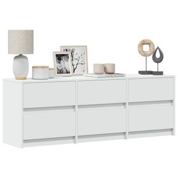 ARDEBO.de - TV-Schrank mit LED-Beleuchtung Weiß 140x34x50 cm Holzwerkstoff
