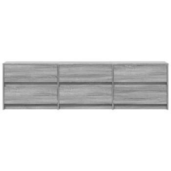 TV-Schrank mit LED-Beleuchtung Grau Sonoma 180x34x50 cm