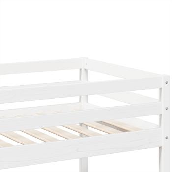 Etagenbett Weiß 80x200 cm Massivholz Kiefer