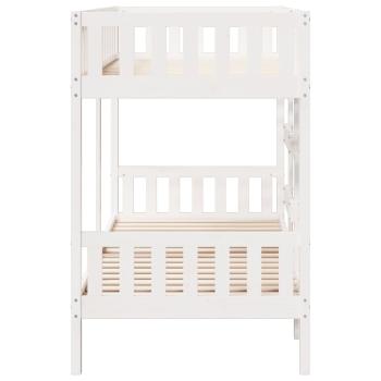 Etagenbett Weiß 75x190 cm Massivholz Kiefer