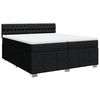 ARDEBO.de - Boxspringbett mit Matratze Schwarz 200x200 cm Stoff