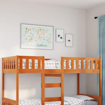ARDEBO.de - Kinderbett ohne Matratze Wachsbraun 75x190 cm Massivholz Kiefer