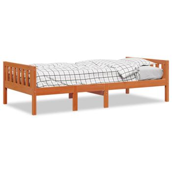 ARDEBO.de - Kinderbett ohne Matratze Wachsbraun 75x190 cm Massivholz Kiefer