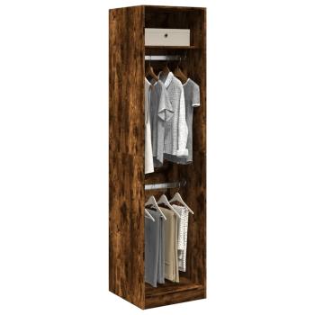 ARDEBO.de - Kleiderschrank Räuchereiche 50x50x200 cm Holzwerkstoff