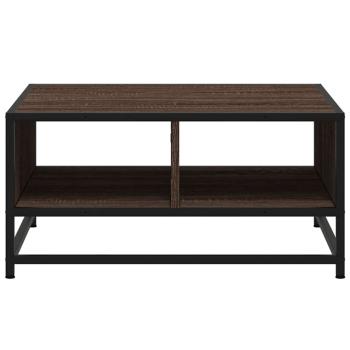 Couchtisch Braun Eiche 60,5x60,5x30 cm Holzwerkstoff und Metall