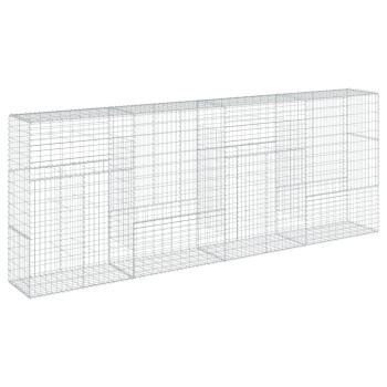 Gabionen mit Deckel 400x50x150 cm Verzinktes Eisen