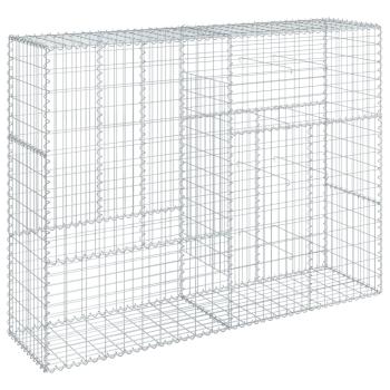 Gabione mit Deckel 200x50x150 cm Verzinktes Eisen