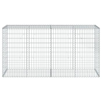 Gabione mit Deckel 200x50x100 cm Verzinktes Eisen