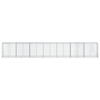 Gabione mit Deckel 700x50x100 cm Verzinktes Eisen