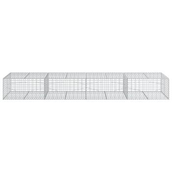 Gabione mit Deckel 400x100x50 cm Verzinktes Eisen