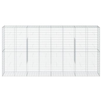 Gabione mit Deckel 400x50x200 cm Verzinktes Eisen