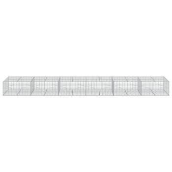 Gabione mit Deckel 600x100x50 cm Verzinktes Eisen
