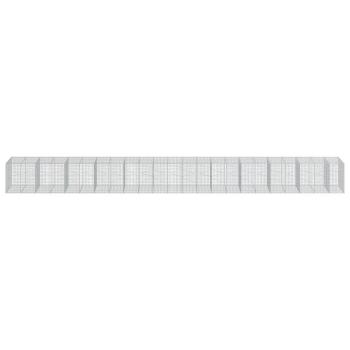 Gabione mit Deckel 1150x100x100 cm Verzinktes Eisen
