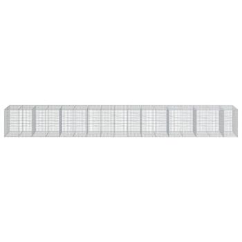 Gabione mit Deckel 950x100x100 cm Verzinktes Eisen