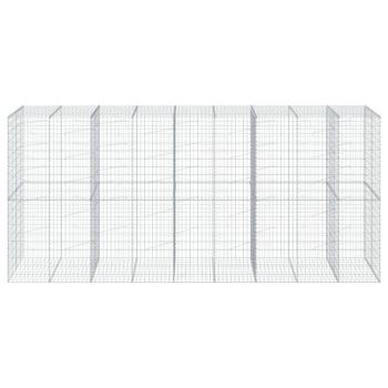 Gabione mit Deckel 450x100x200 cm Verzinktes Eisen