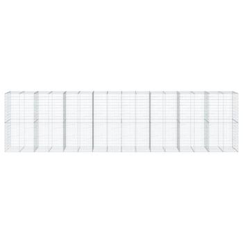 Gabione mit Deckel 800x100x200 cm Verzinktes Eisen