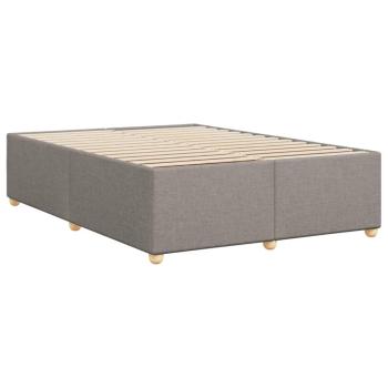 Bettgestell ohne Matratze Taupe 140x190 cm Stoff