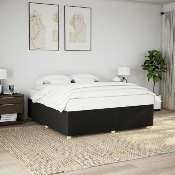 ARDEBO.de - Bettgestell ohne Matratze Schwarz 180x200 cm Stoff