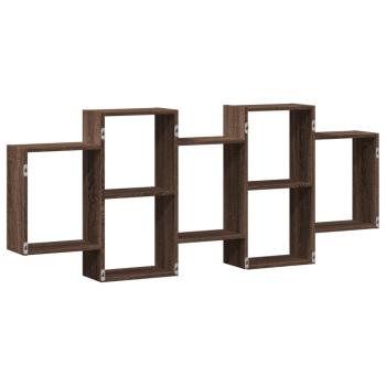 ARDEBO.de - Wandregal Braun Eichen-Optik 159x18x65 cm Holzwerkstoff