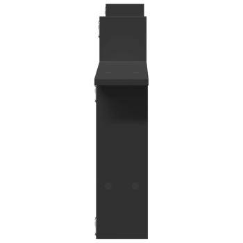 Wandregale 2 Stk. Schwarz 50x12x50 cm Holzwerkstoff