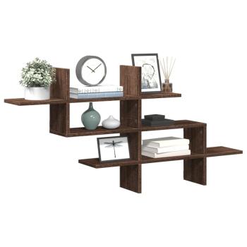 ARDEBO.de - Wandregal Braun Eichen-Optik 124,5x18x60,5 cm Holzwerkstoff