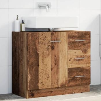 ARDEBO.de - Waschbeckenunterschrank Altholz-Optik 63x30x54 cm Holzwerkstoff