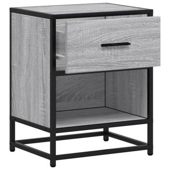 Nachttische 2 Stk. Grau Sonoma 40x31x50 cm Holzwerkstoff
