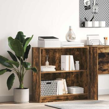 ARDEBO.de - Bücherregal Räuchereiche 80x24x76 cm Holzwerkstoff