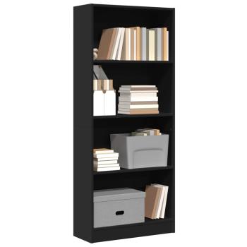 ARDEBO.de - Bücherregal Schwarz 60x24x143 cm Holzwerkstoff
