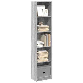 ARDEBO.de - Bücherregal Grau Sonoma 40x24x176 cm Holzwerkstoff
