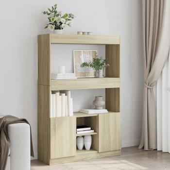 ARDEBO.de - Highboard Sonoma-Eiche 92x33x140 cm Holzwerkstoff