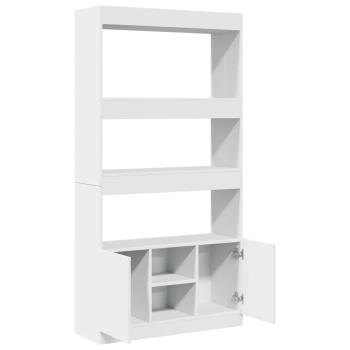 Highboard Weiß 92x33x180 cm Holzwerkstoff