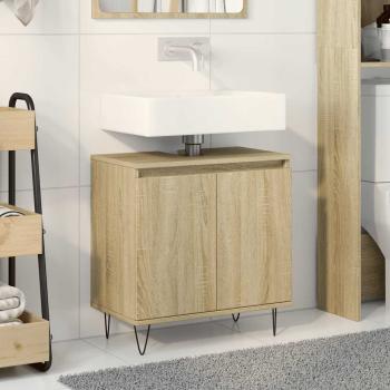 ARDEBO.de - Badschrank Sonoma-Eiche 58x33x60 cm Holzwerkstoff