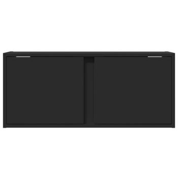 TV-Wandschrank mit LED-Beleuchtung Schwarz 80x31x35 cm