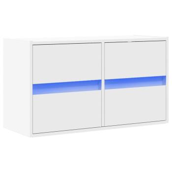 TV-Wandschrank mit LED-Beleuchtung Weiß 80x31x45 cm
