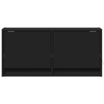 TV-Wandschrank mit LED-Beleuchtung Schwarz 80x31x38 cm