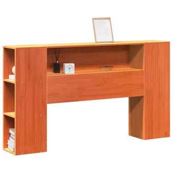 Kopfteil mit Stauraum Wachsbraun 150 cm Massivholz Kiefer
