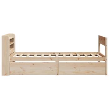 Massivholzbett ohne Matratze 75x190 cm Kiefernholz