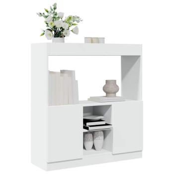 ARDEBO.de - Highboard Weiß 92x33x100 cm Holzwerkstoff