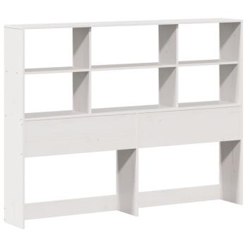 Kopfteil mit Stauraum Weiß 160 cm Massivholz Kiefer