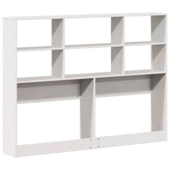 Kopfteil mit Stauraum Weiß 160 cm Massivholz Kiefer