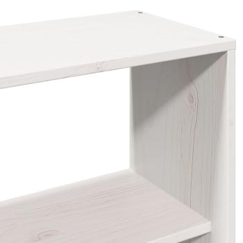 Kopfteil mit Stauraum Weiß 160 cm Massivholz Kiefer