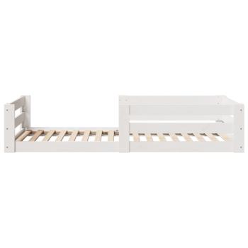 ARDEBO.de - Massivholzbett ohne Matratze Weiß 70x140 cm Kiefernholz