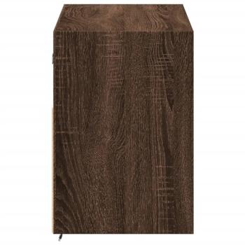 TV-Wandschrank LED-Beleuchtung Braun Eichen-Optik 100x31x45 cm