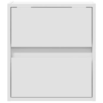 TV-Wandschränke mit LED-Beleuchtung 2 Stk. Weiß 41x31x45 cm