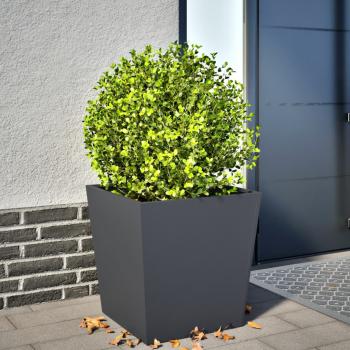 ARDEBO.de - Pflanzkübel Anthrazit 50x50x50 cm Stahl